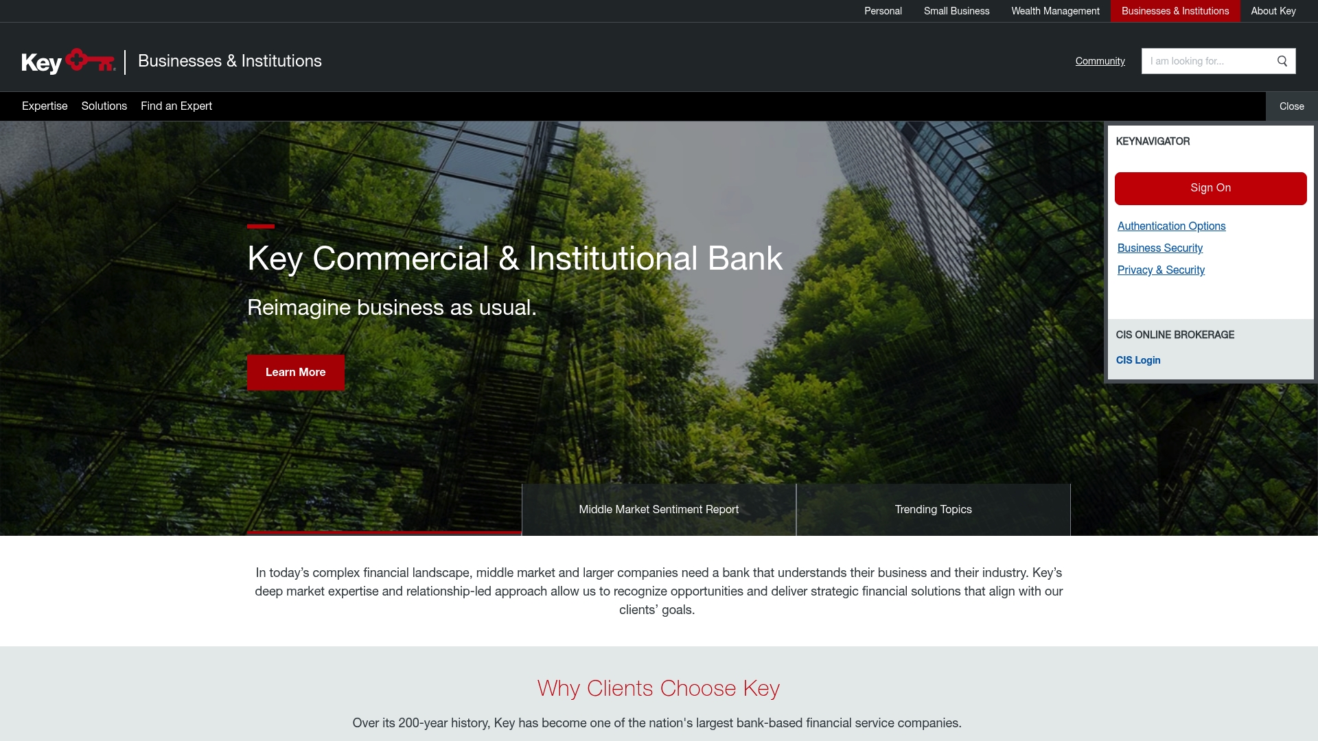 KeyBank sponsor landing page advertised on Code Switch