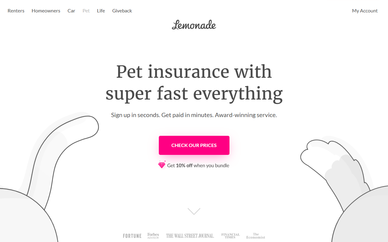 Lemonade sponsor landing page advertised on Conspiracy Theories, Cults, & Crimes