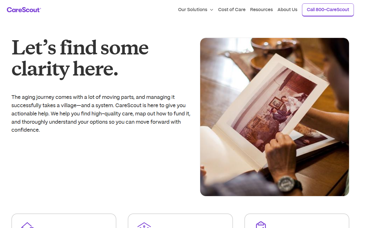 CareScout sponsor landing page advertised on Happier with Gretchen Rubin