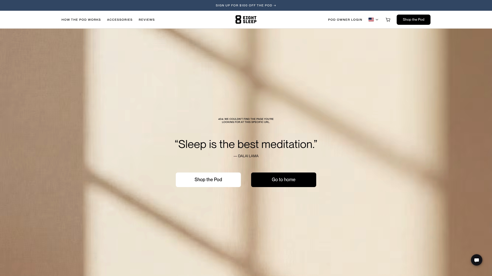 Eight Sleep sponsor landing page advertised on The Daily Stoic
