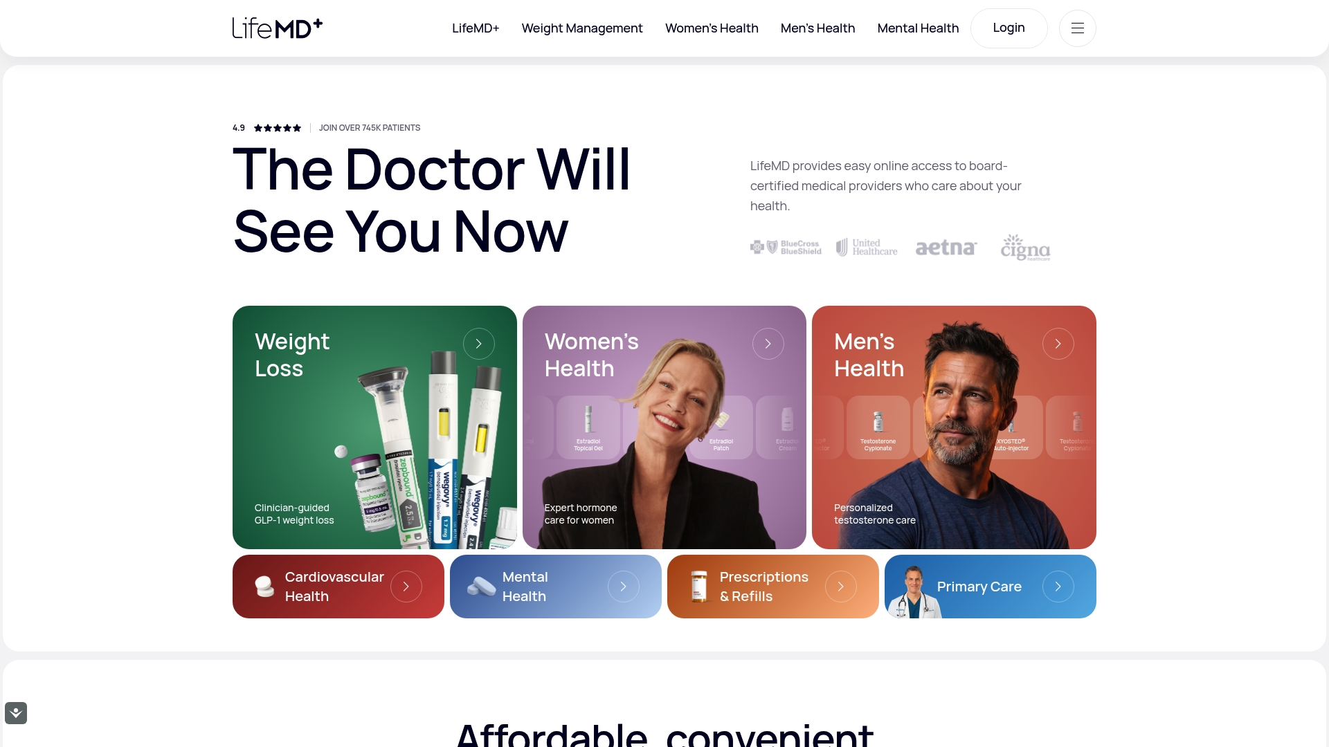LifeMD sponsor landing page advertised on DISGRACELAND