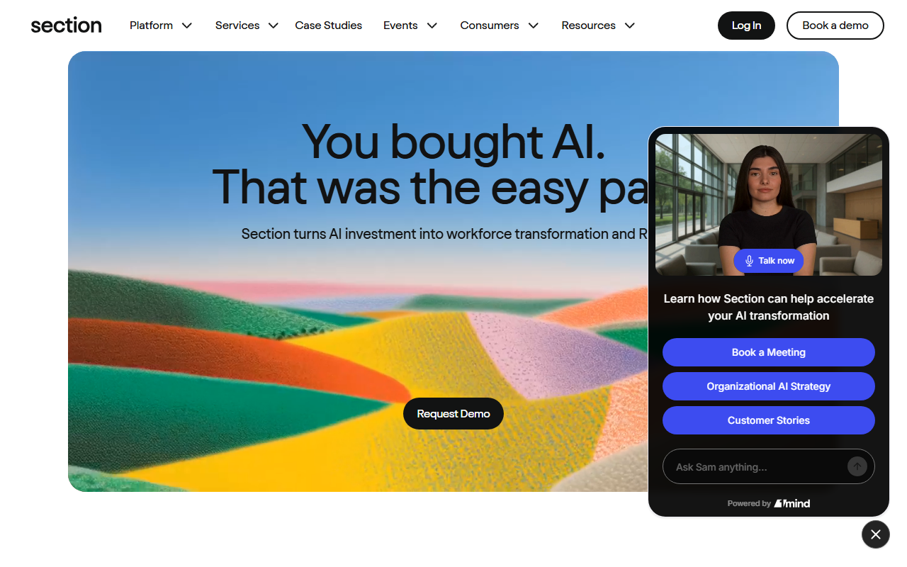 Section sponsor landing page advertised on The AI Breakdown: Daily Artificial Intelligence News and Discussions