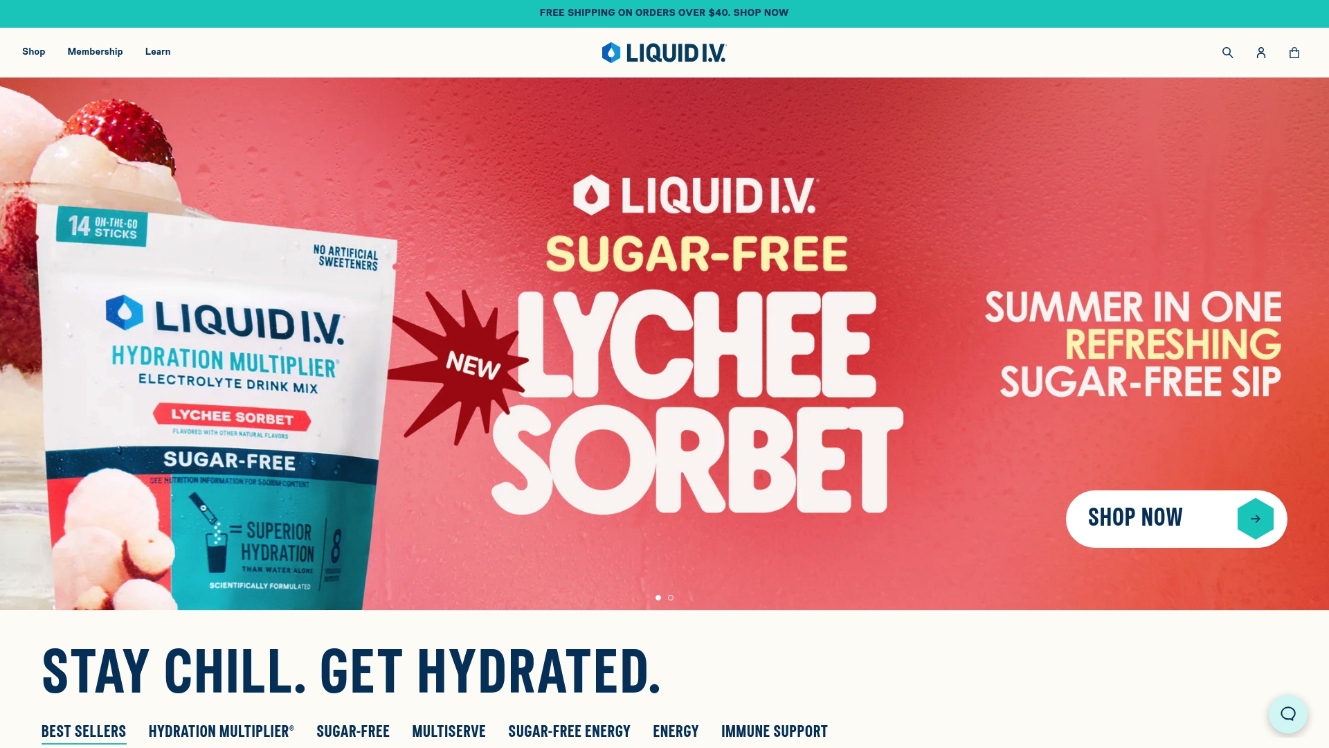 Liquid IV sponsor landing page advertised on Mark Narrations - Reddit Stories