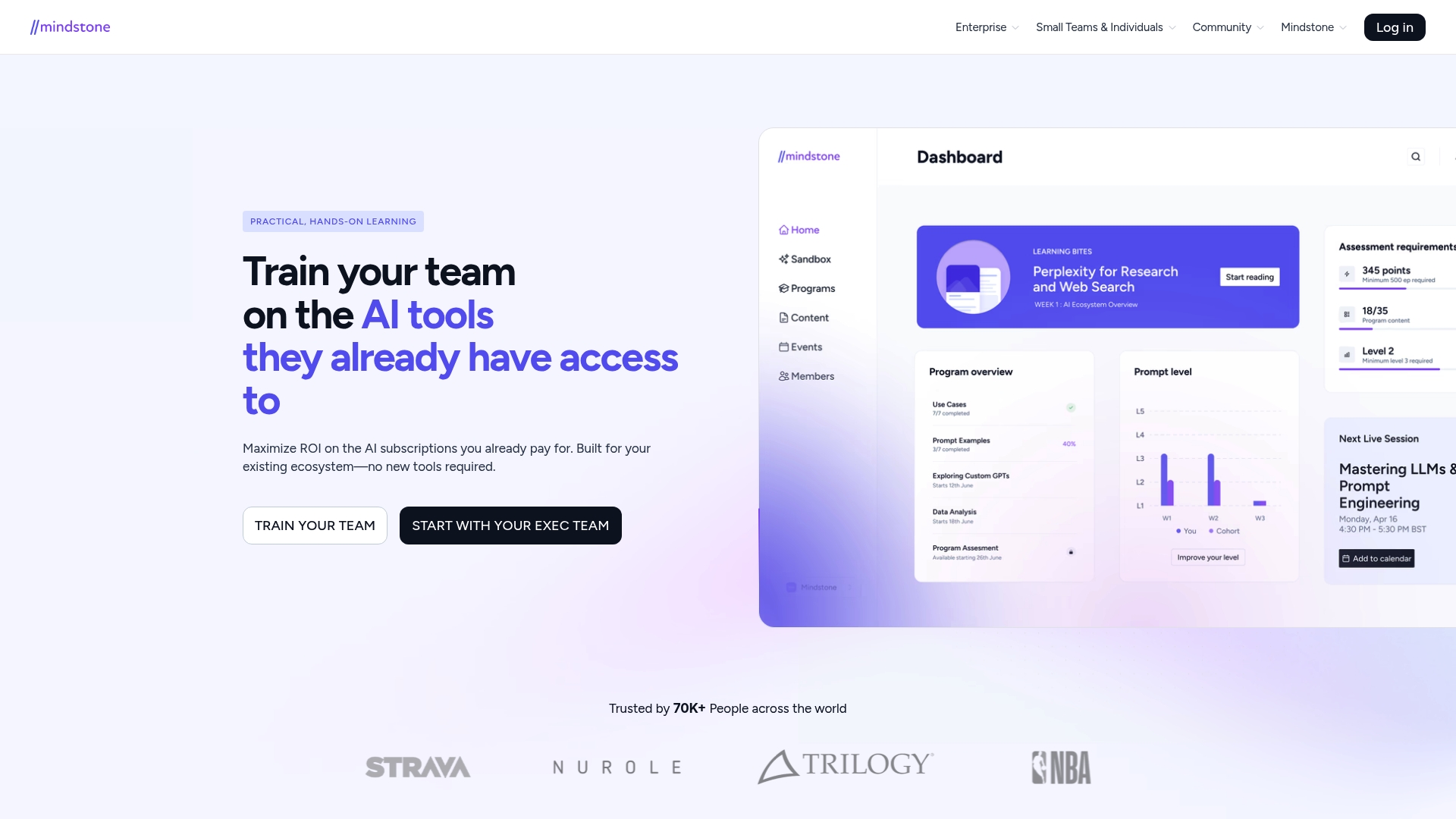 Mindstone AI sponsor landing page advertised on Creating Confidence with Heather Monahan