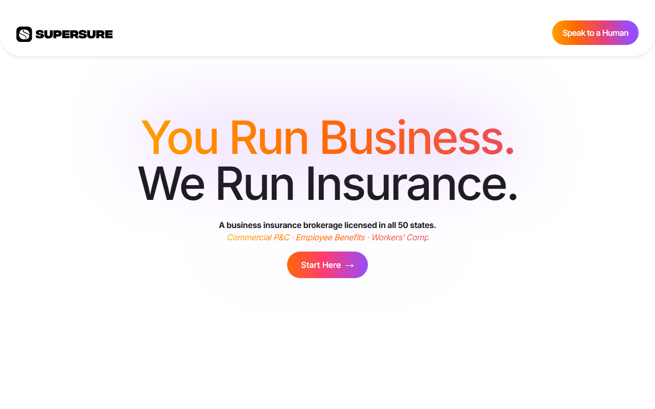 Supersure sponsor landing page advertised on The Jesse Kelly Show