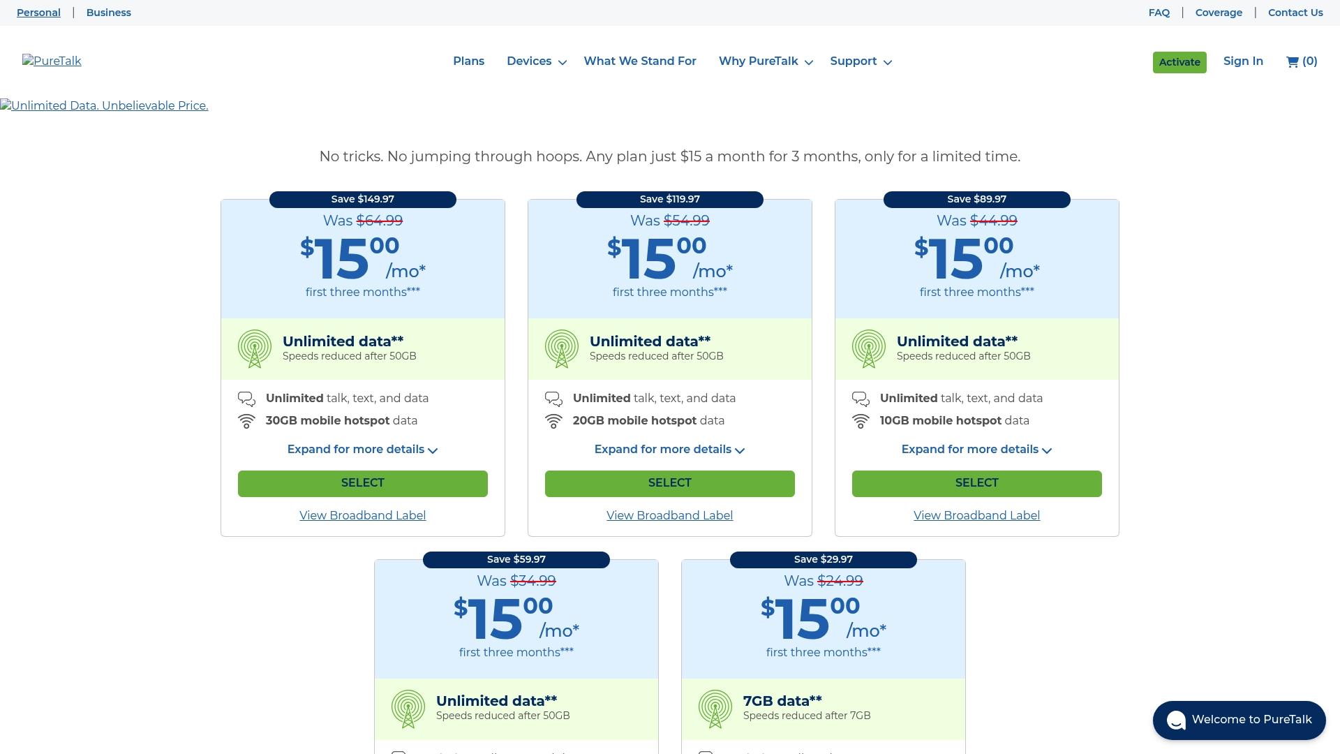 Pure Talk sponsor landing page advertised on The Jesse Kelly Show