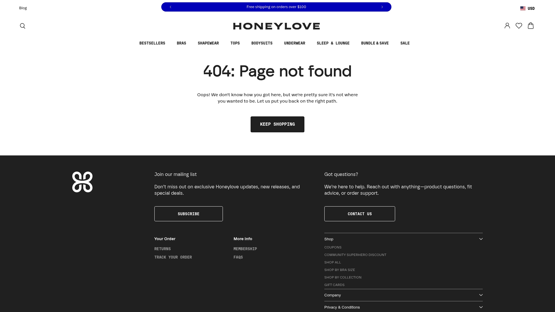Honey Love sponsor landing page advertised on RedHanded