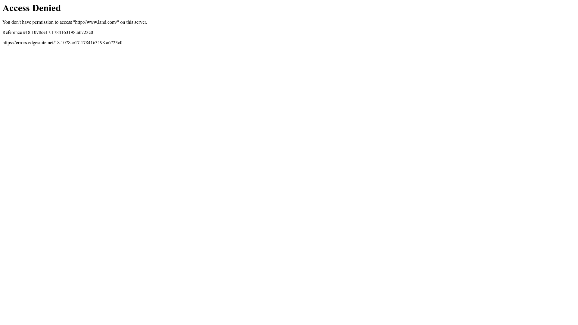 Land.com sponsor landing page advertised on Bear Grease