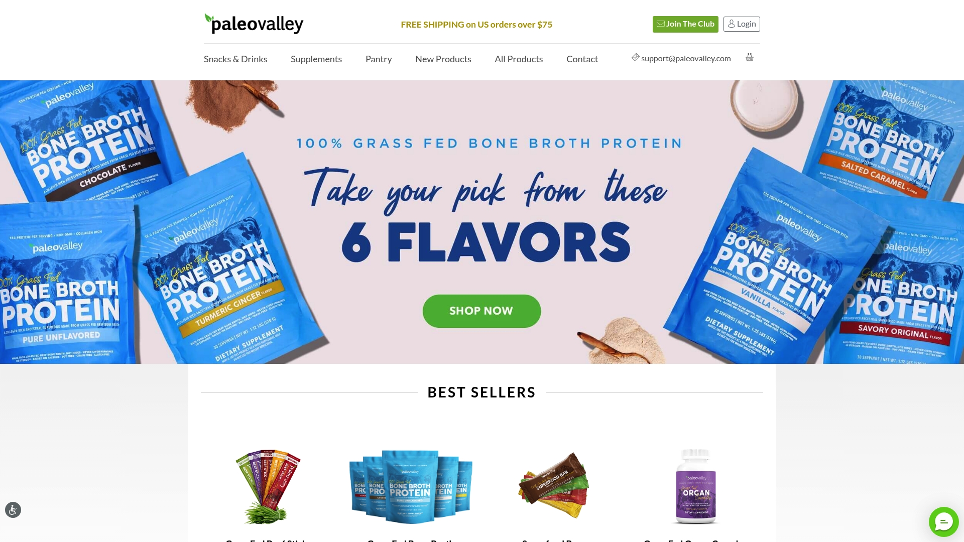 Paleo Valley sponsor landing page advertised on Candace