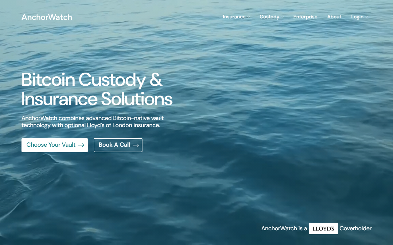Anchor Watch sponsor landing page advertised on What Bitcoin Did