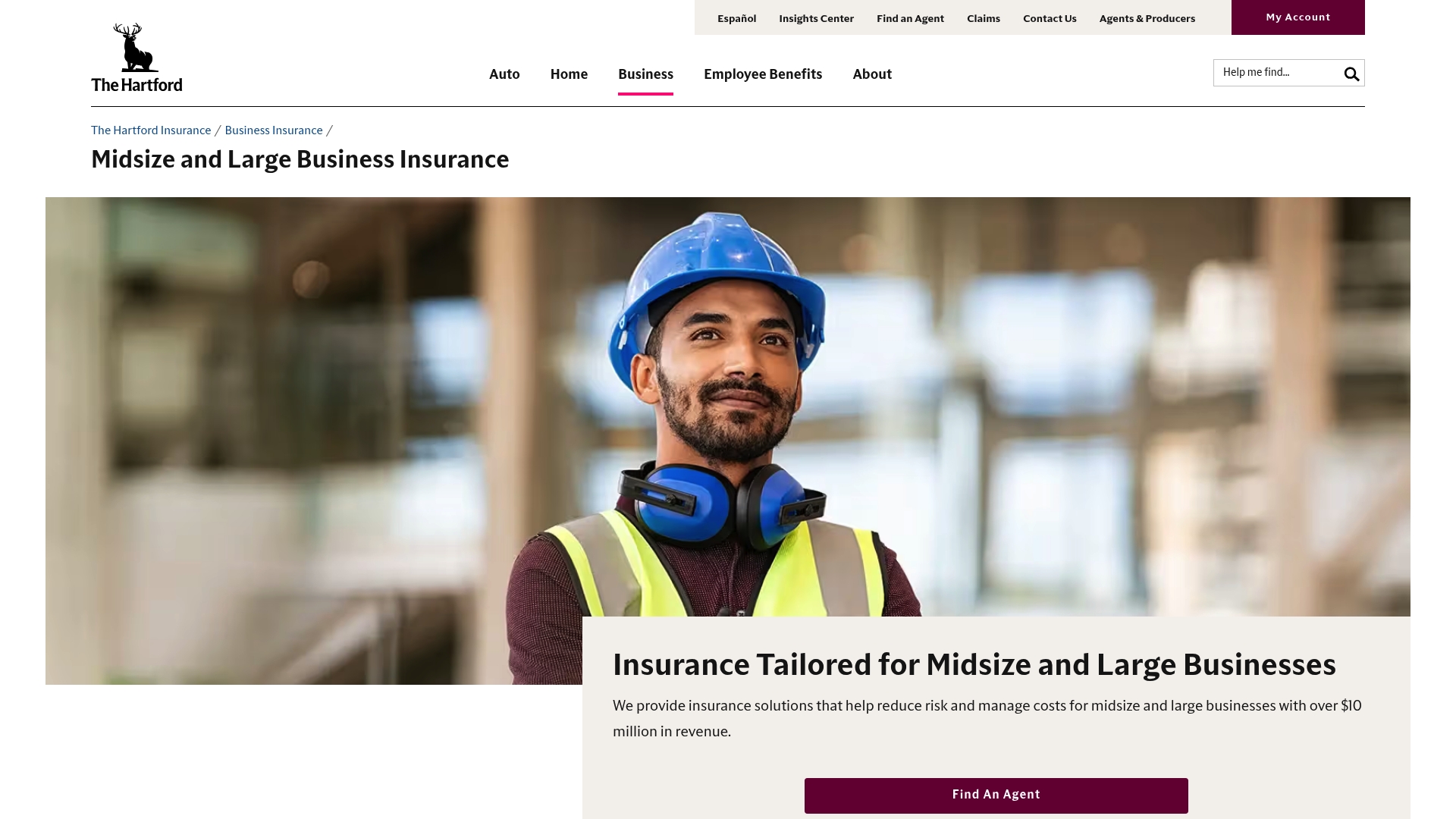The Hartford sponsor landing page advertised on Odd Lots