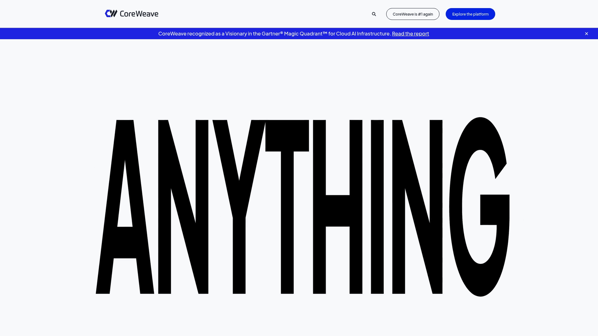 CoreWeave sponsor landing page advertised on Pivot