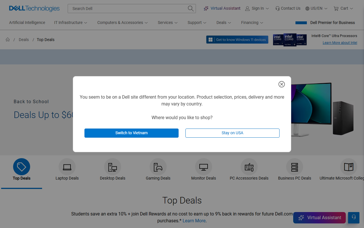 Dell sponsor landing page advertised on TED Talks Daily
