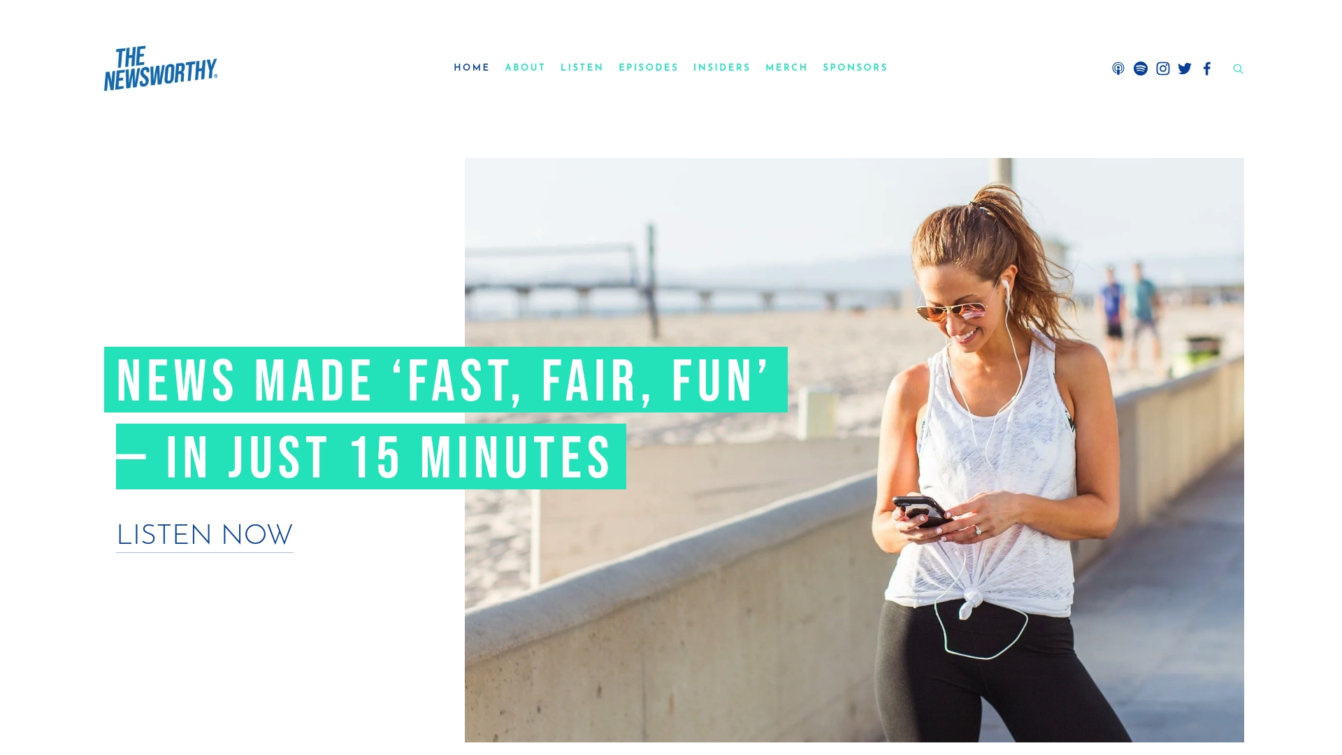 The Newsworthy sponsor landing page advertised on Law and Chaos
