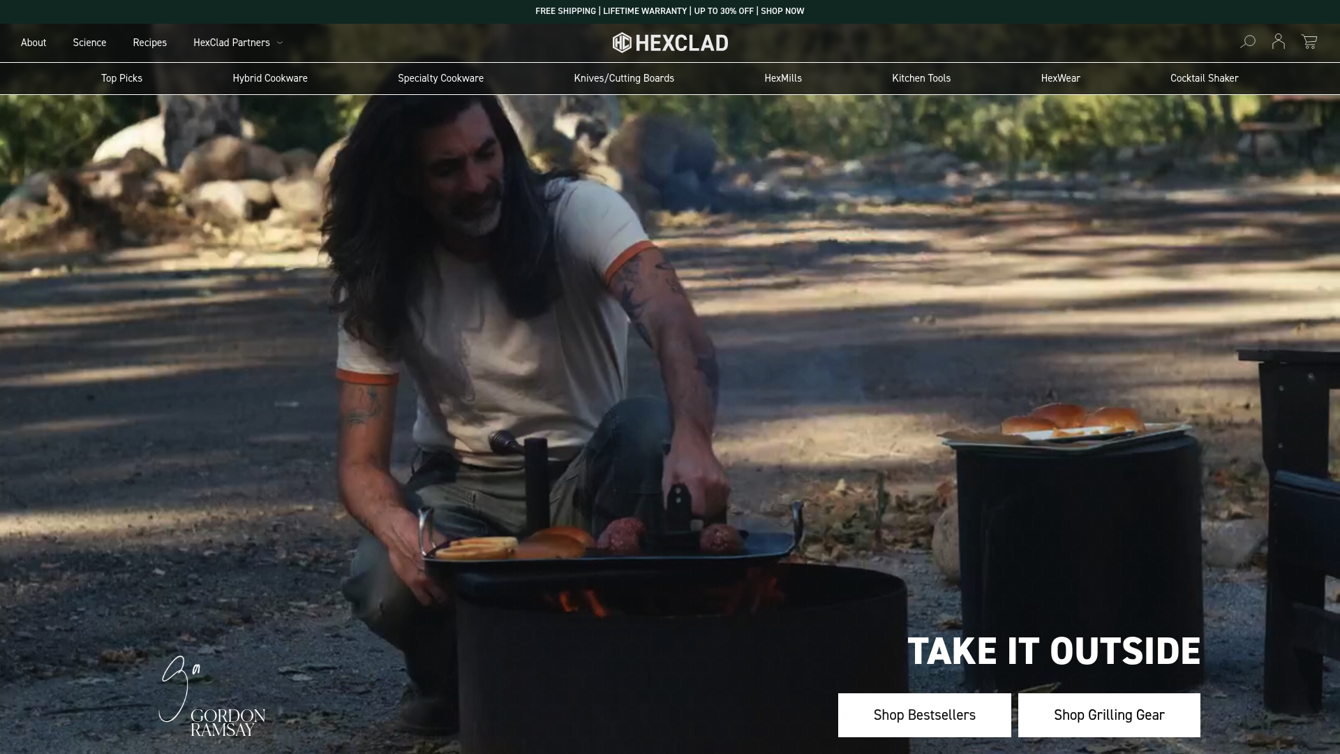 HexClad sponsor landing page advertised on Everything Everywhere Daily