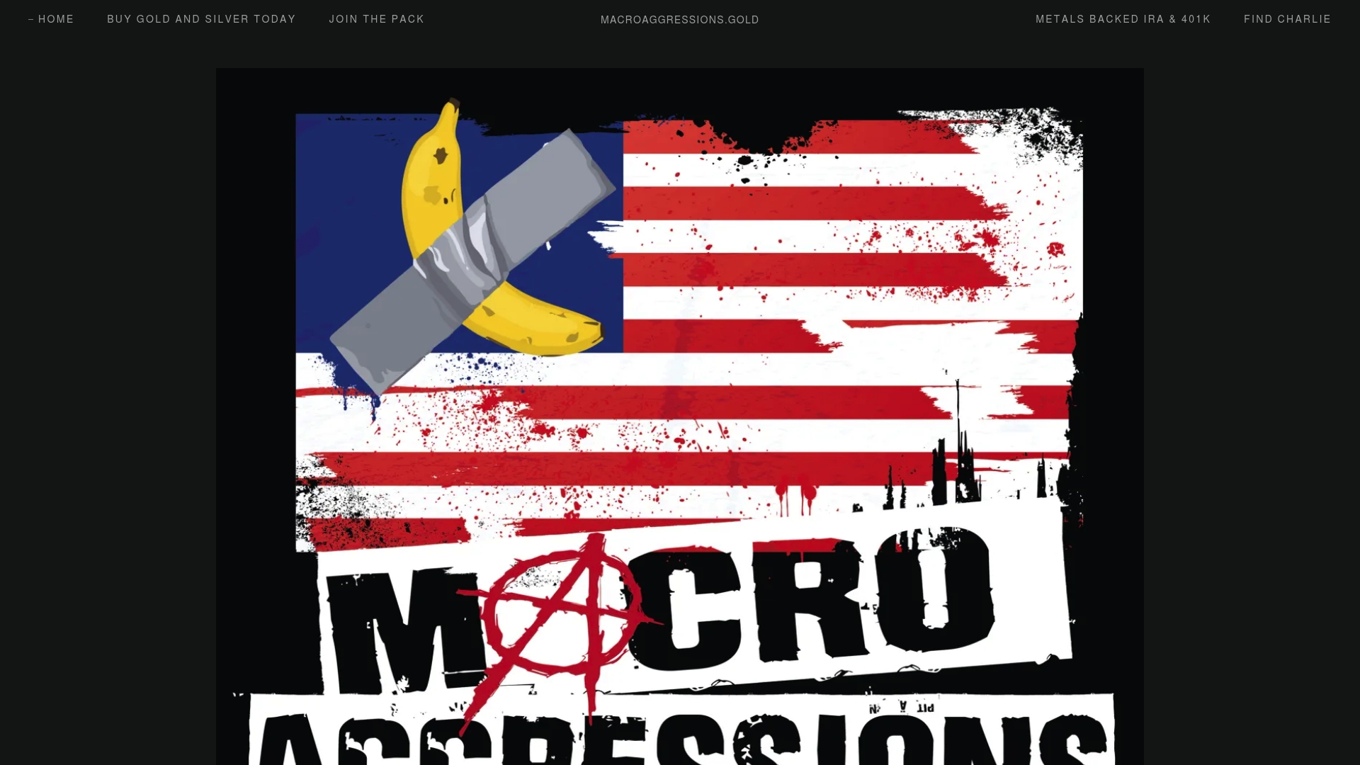 Wolfpack Gold sponsor landing page advertised on Macroaggressions