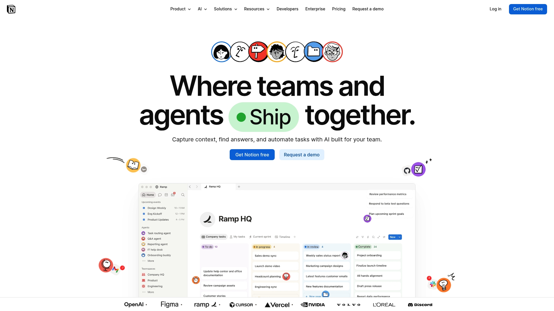Notion sponsor landing page advertised on Think Fast, Talk Smart: Communication Techniques