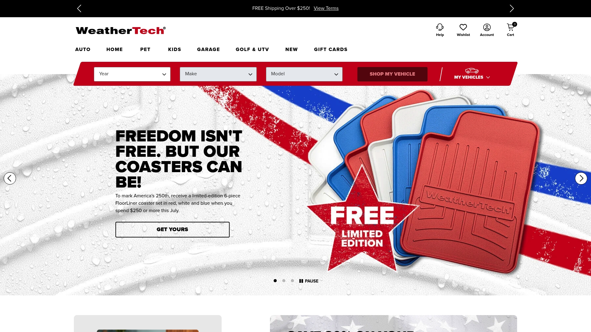 WeatherTech sponsor landing page advertised on BBC Inside Science