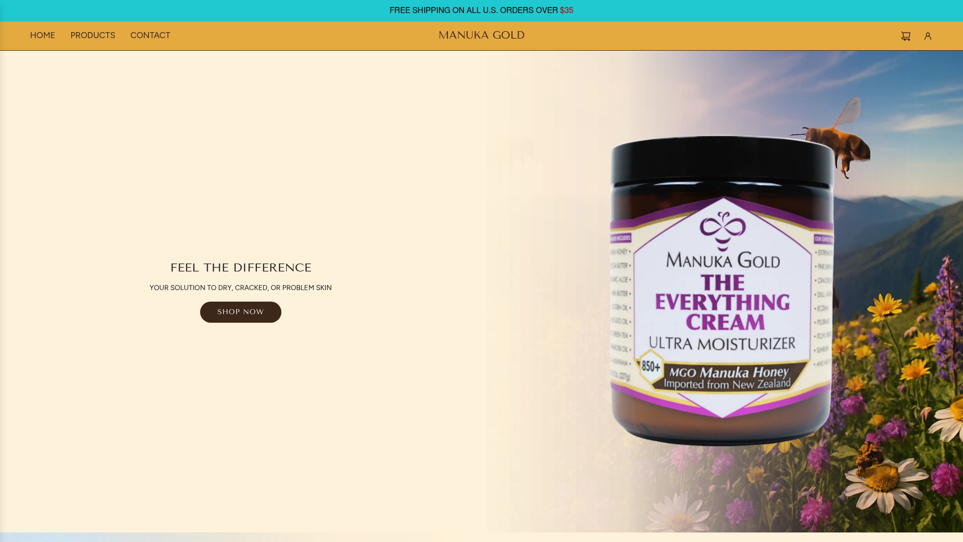 Manuka Gold sponsor landing page advertised on No Agenda