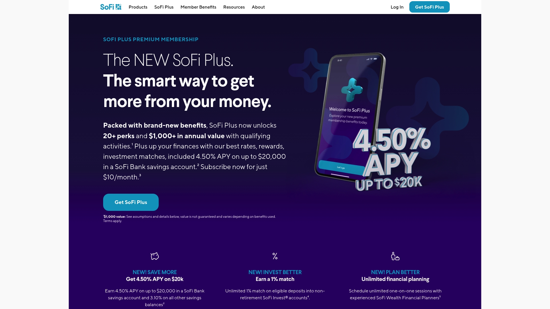 SoFi sponsor landing page advertised on Crime Junkie