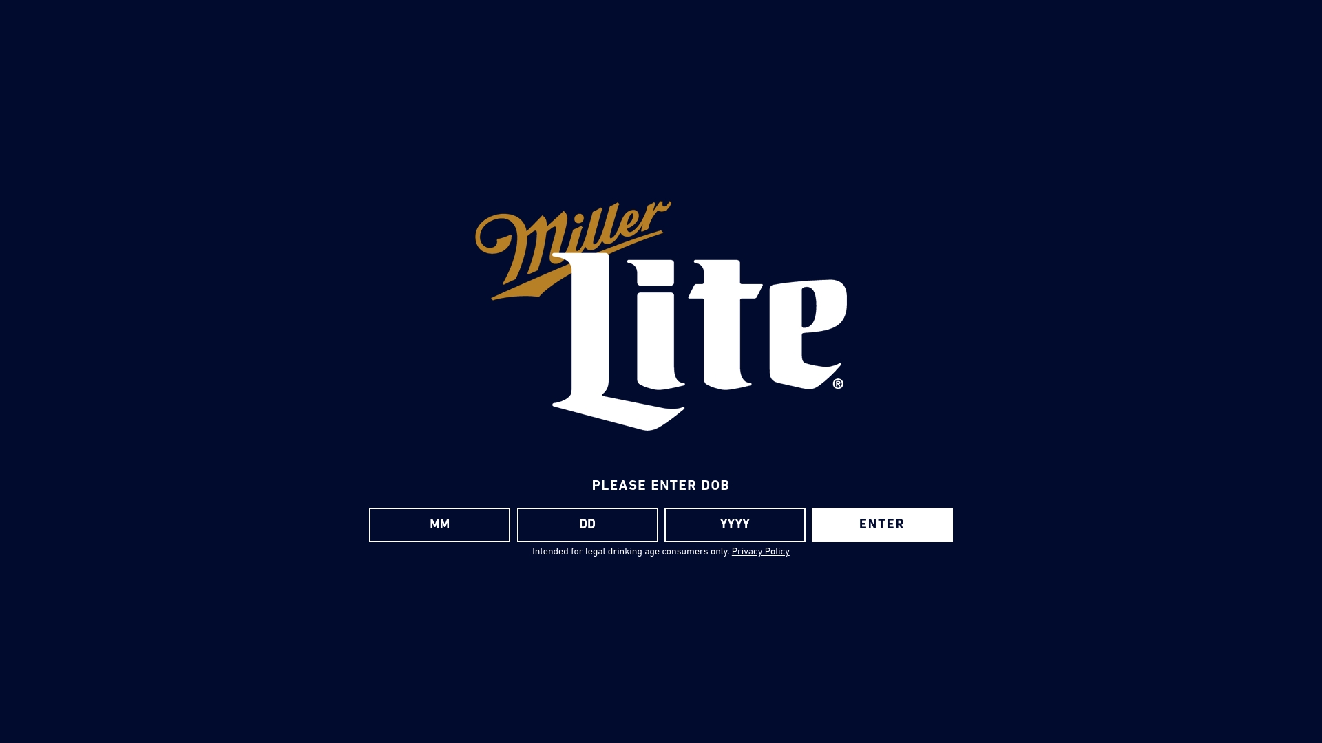 Miller Lite sponsor landing page advertised on The Dan Le Batard Show with Stugotz
