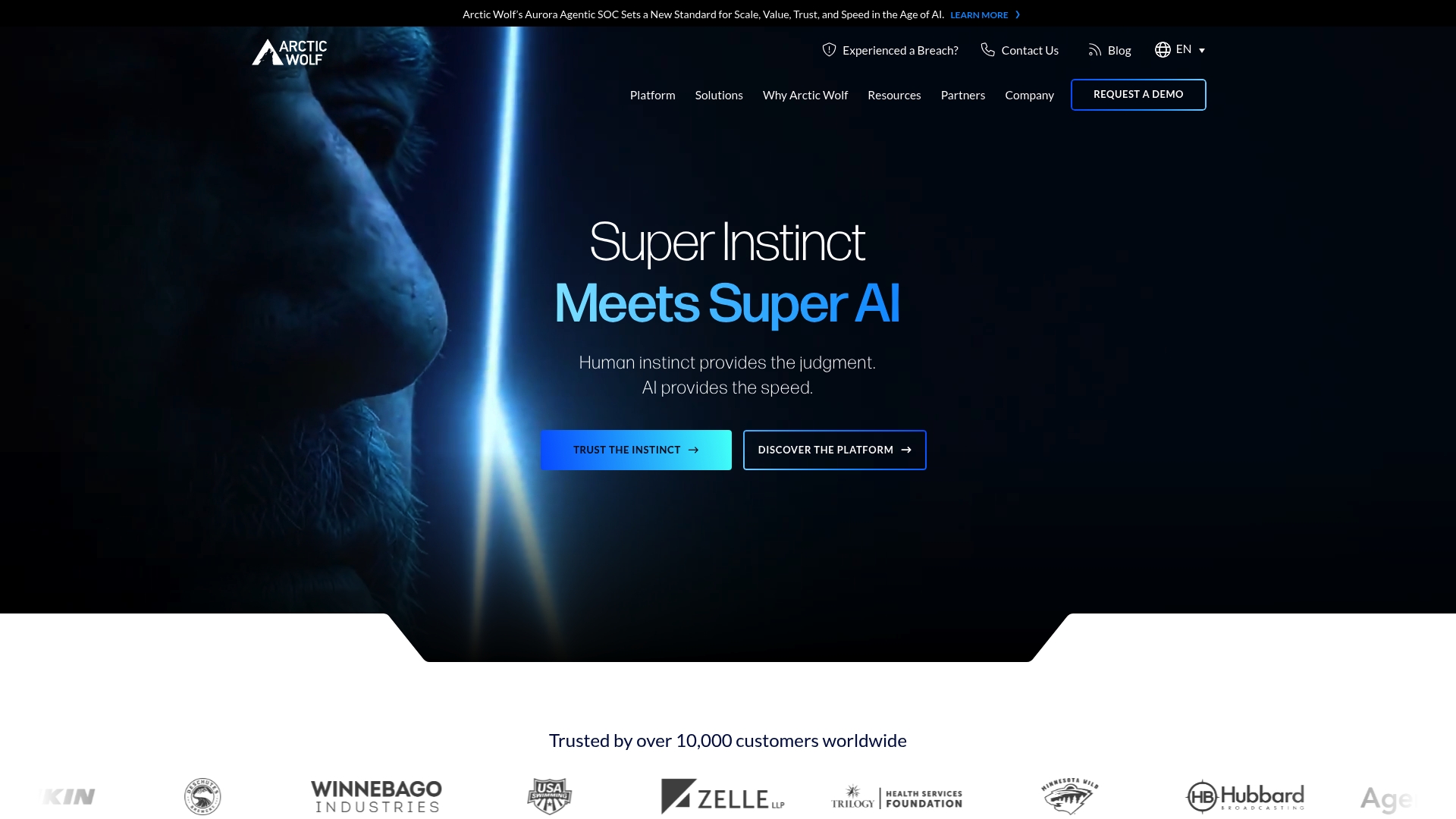 Arctic Wolf sponsor landing page advertised on IHIP News