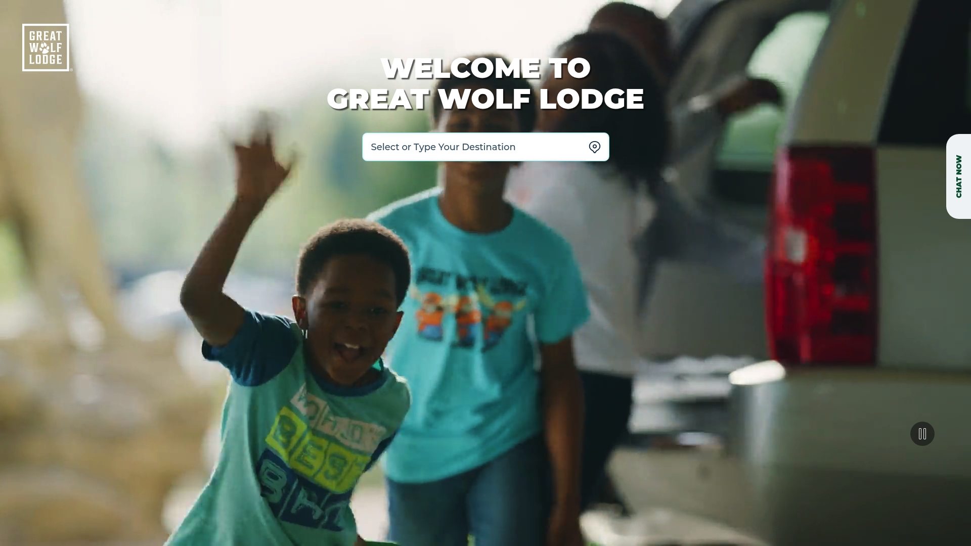 Great Wolf Lodge sponsor landing page advertised on Fresh Air