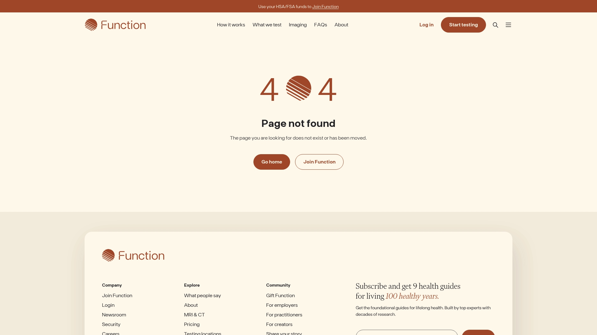 Function Health sponsor landing page advertised on The Bulwark Podcast