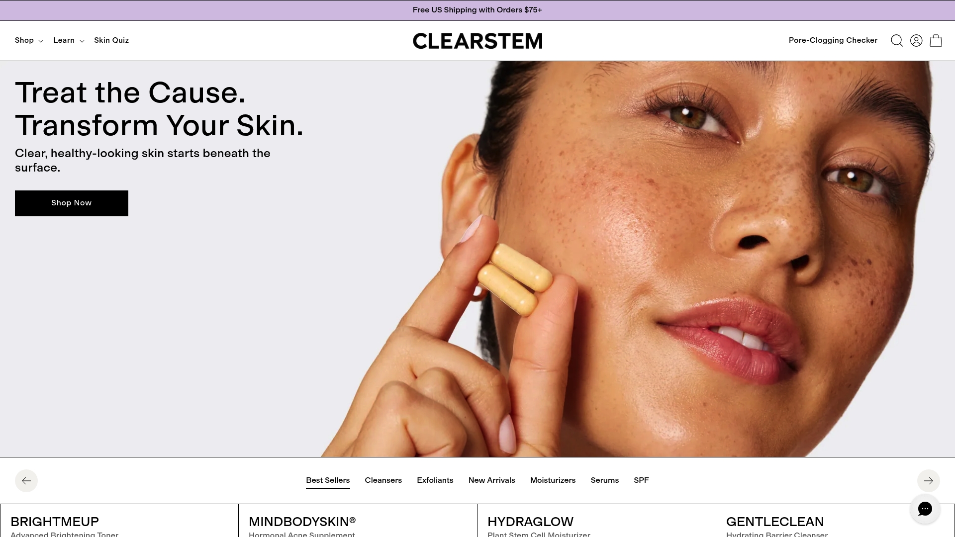 ClearStem sponsor landing page advertised on The Toast