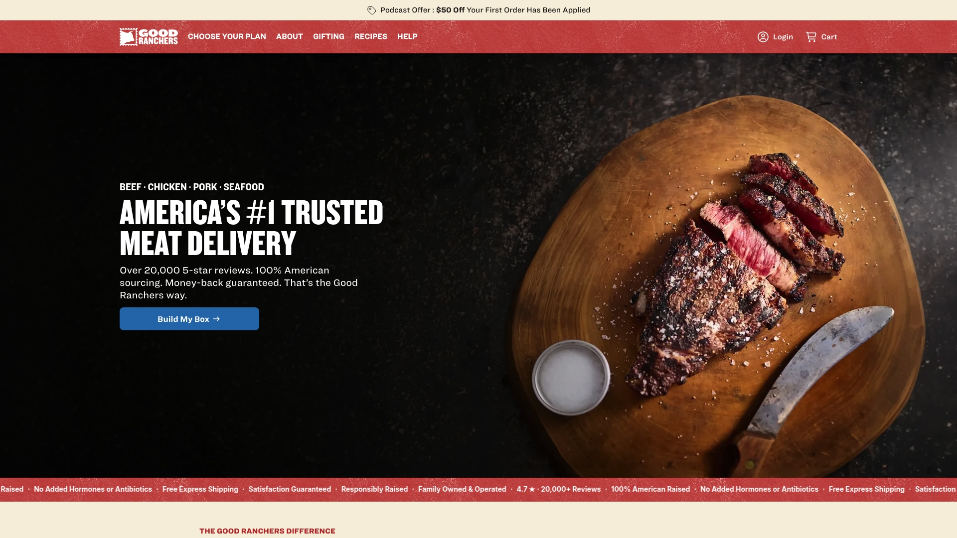 Good Ranchers sponsor landing page advertised on Morning Wire