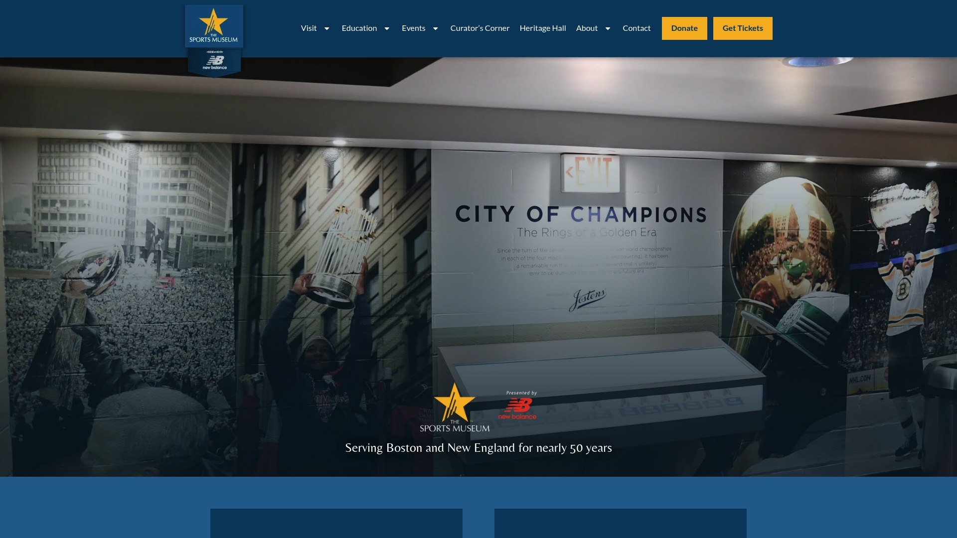 Sports Museum sponsor landing page advertised on Felger & Massarotti