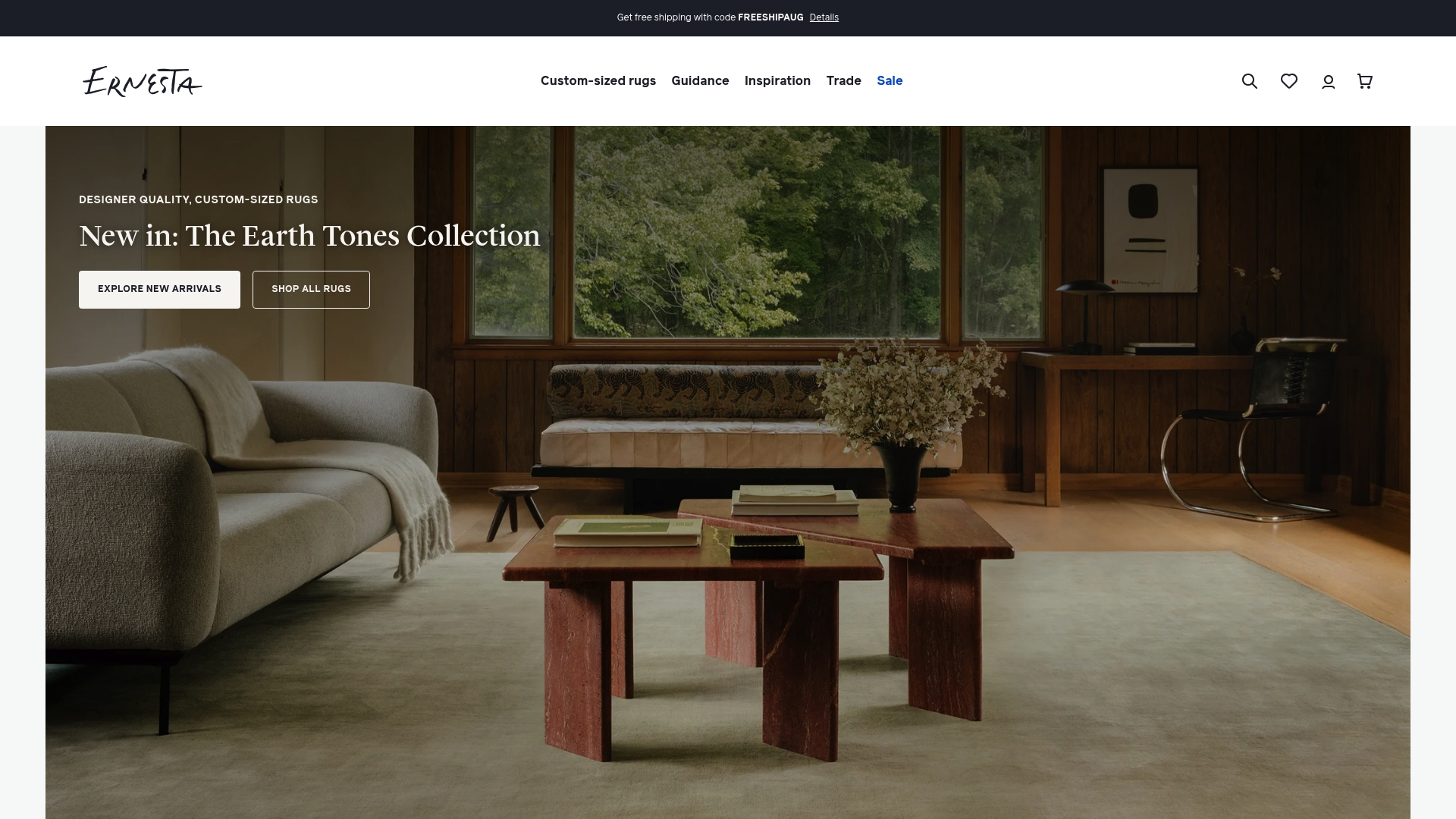 Ernesta Rug sponsor landing page advertised on Good Life Project