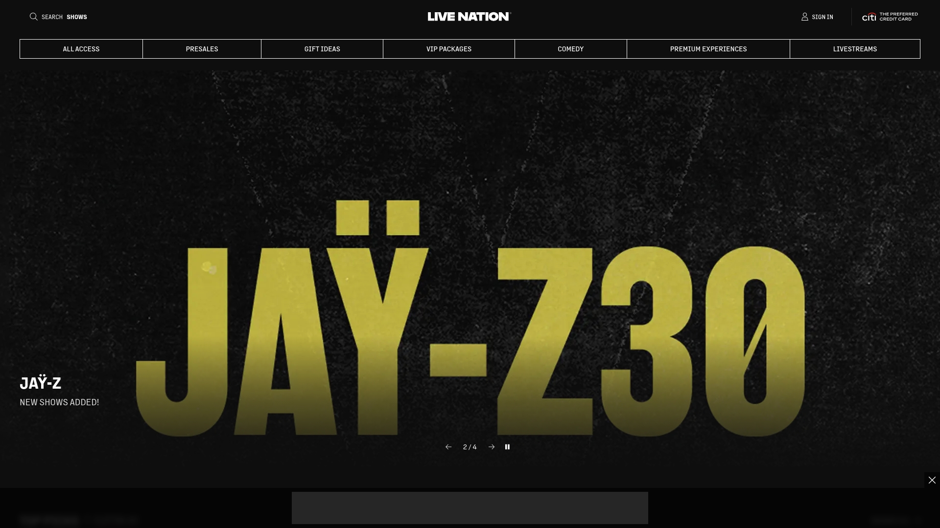 Jonas Brothers sponsor landing page advertised on The Breakfast Club