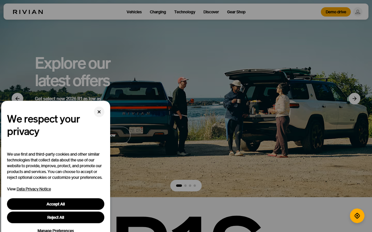 Rivian sponsor landing page advertised on The Rich Roll Podcast